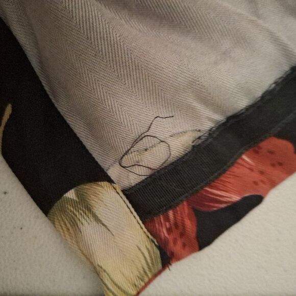 Tommy Bahama Size 12 Black Floral Silk Sleeveless Flowy Tropical Maxi Dress - Picture 5 of 9